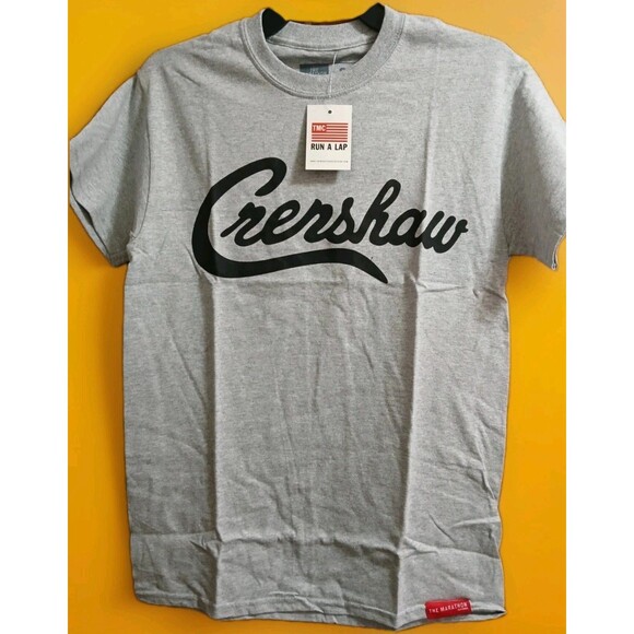 The Marathon Clothing Crenshaw Nipsey Hussle T-Shirt Gray Small NWT New B7 - Picture 1 of 7